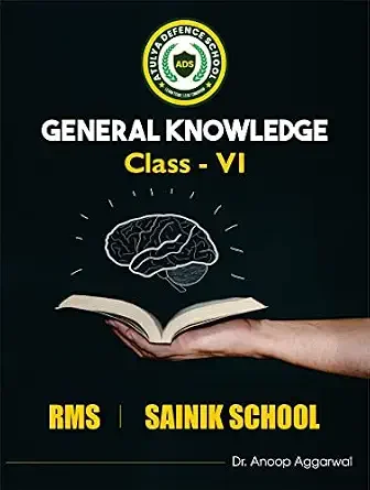 General Knowledge — Class 6 book cover — RMS & Sainik School entrance, by Dr. Anoop Aggarwal