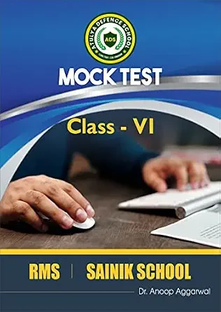 Mock Test — Class 6 book cover — RMS & Sainik School entrance, by Dr. Anoop Aggarwal