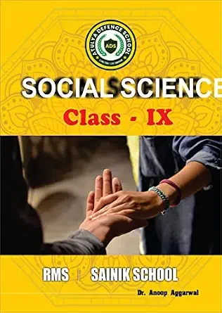 Social Science — Class 9 book cover — RMS & Sainik School entrance, by Dr. Anoop Aggarwal